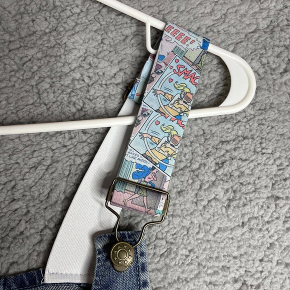 Rare Betty And Veronica By Rachel Antonoff Comic Strip Jean Overalls Size S - Picture 4 of 16